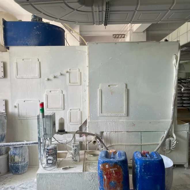 multistations glaze spray booth