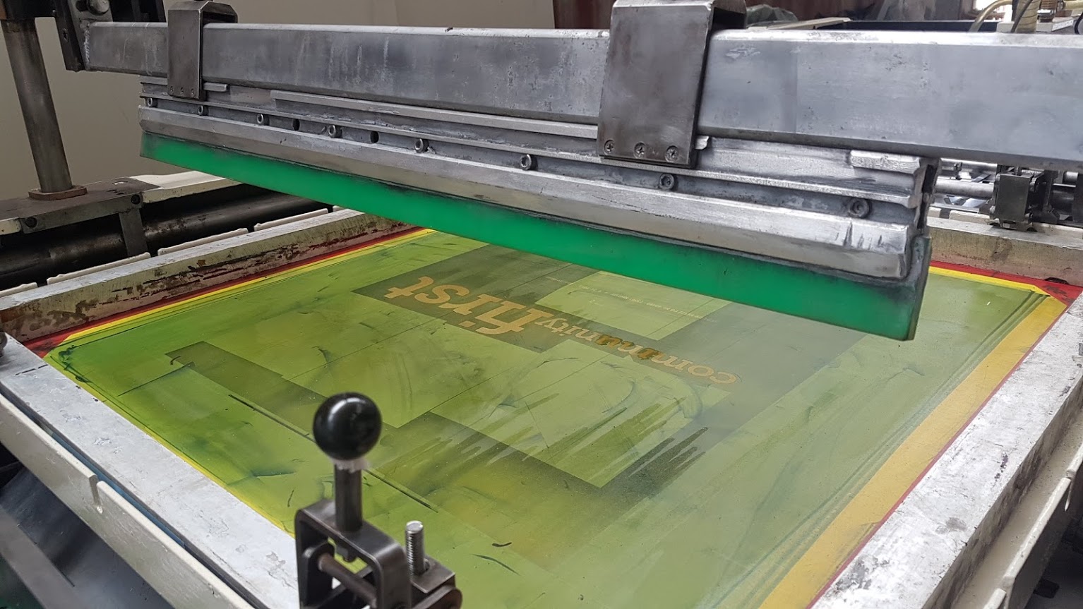 screen printing machine work