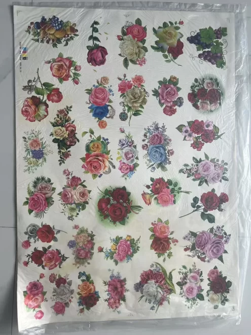 Custom Ceramic Decal Paper Colorful Floral Decals (4)